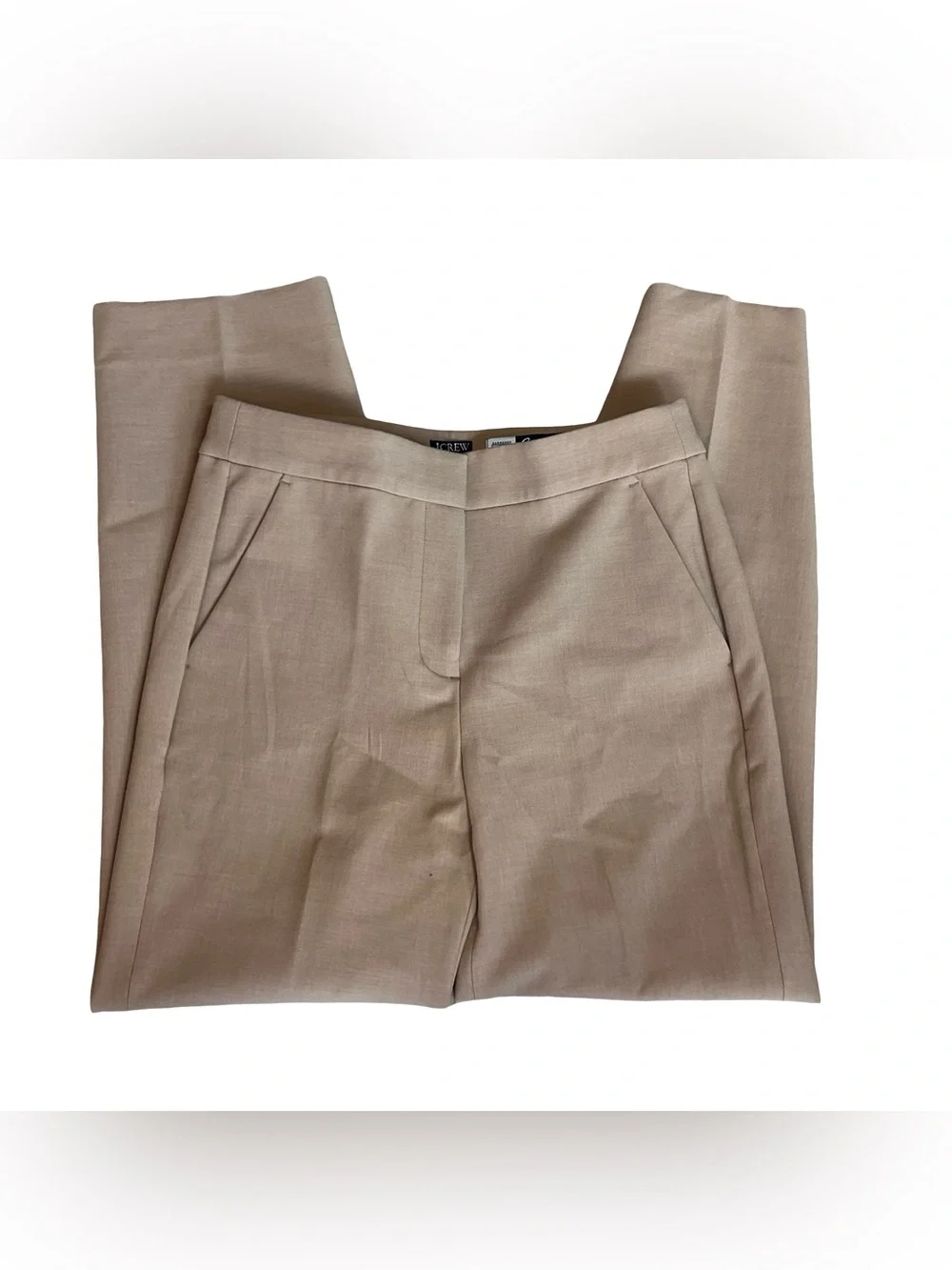 J. Crew Women’s Sz 6 Camel Straight Leg Pants Kate High Rise Four Season Stretch